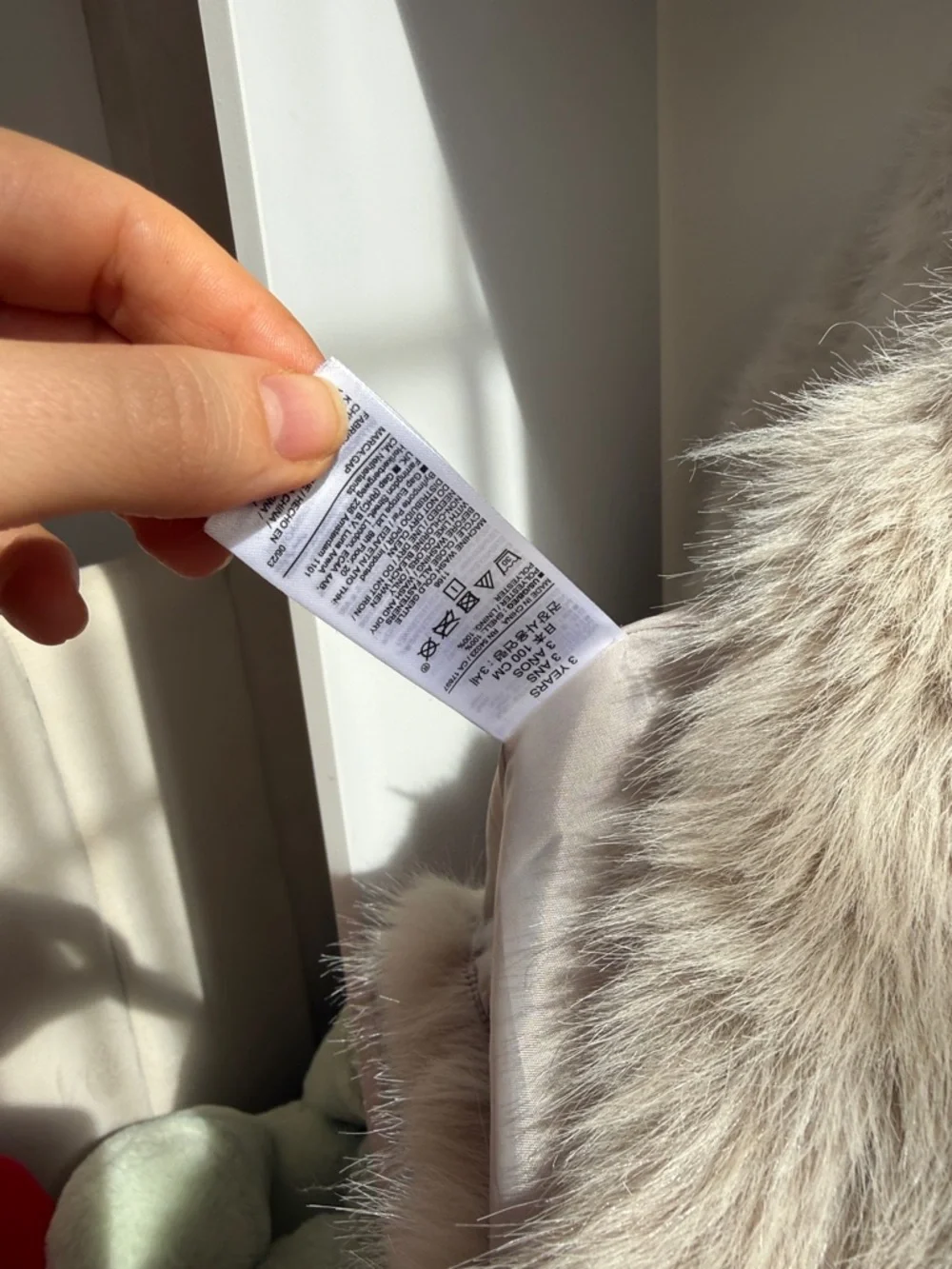 GAP Kids Faux Fur Jacket in Light Beige